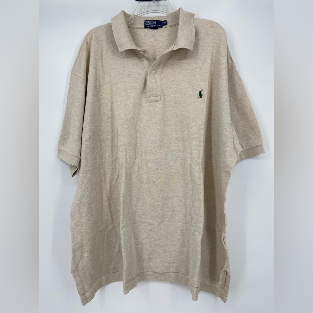 Polo by Ralph Lauren, Men’s, Short Sleeve, Oatmeal Color Shirt, SZ 3XB, Like New